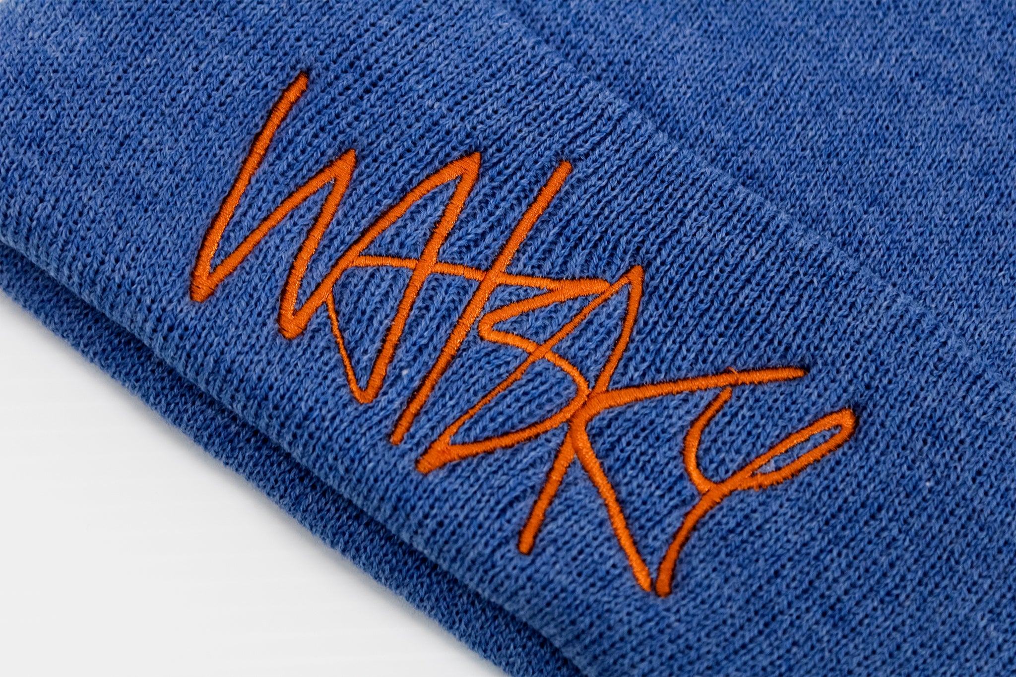 Logo Blue Beanie detail